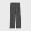 Pantalon à plis en toile de cachemire Pantalon à plis en toile de cachemire
