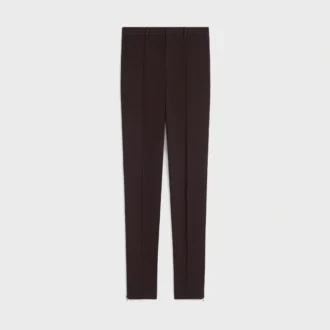 Pantalon slim en gabardine de laine stretch