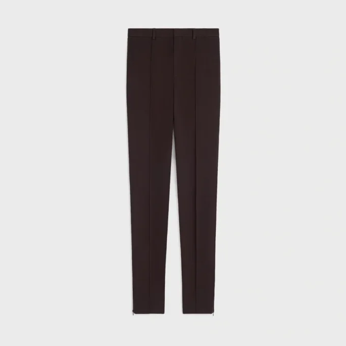 Pantalon slim en gabardine de laine stretch