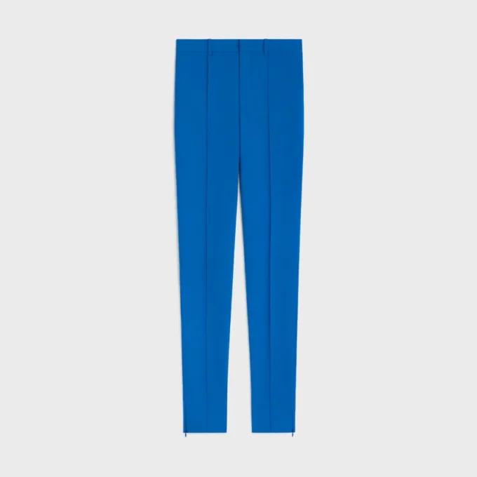 Pantalon slim en gabardine de laine stretch