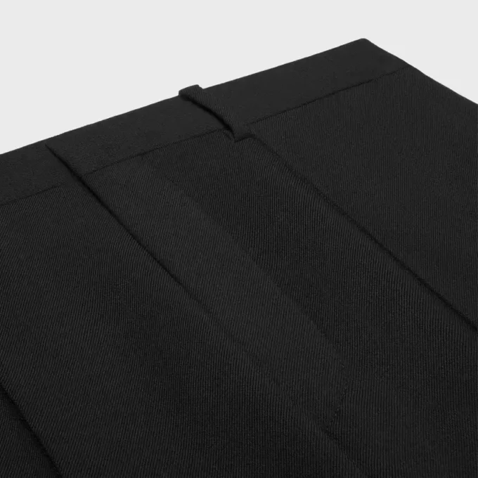 Pantalon slim en gabardine de laine stretch
