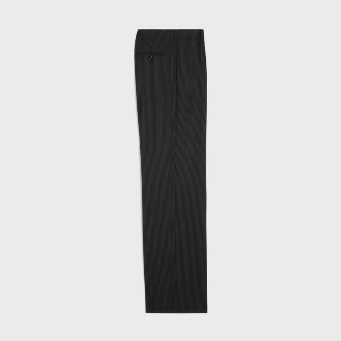 Pantalon Sorbonne en laine rayée