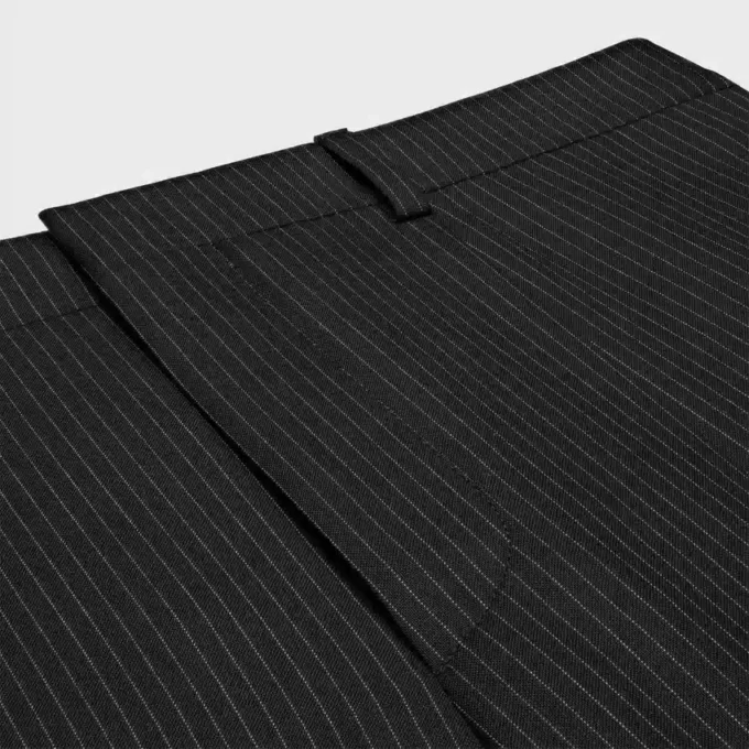 Pantalon Sorbonne en laine rayée