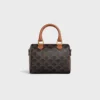 Petit Boston en Triomphe Canvas et cuir de veau