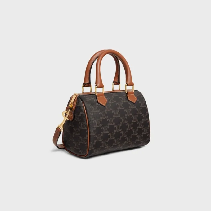 Petit Boston en Triomphe Canvas et cuir de veau