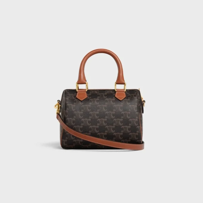 Petit Boston en Triomphe Canvas et cuir de veau