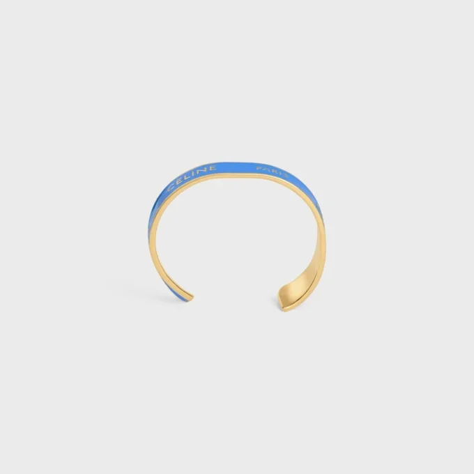 Petit bracelet CELINE Ribbon en émail et laiton avec finition dorée