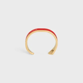 Petit bracelet CELINE Ribbon en émail et laiton avec finition dorée