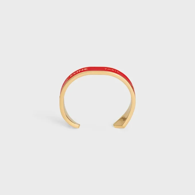 Petit bracelet CELINE Ribbon en émail et laiton avec finition dorée