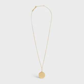 Petit collier Médaille CELINE en or jaune et diamants