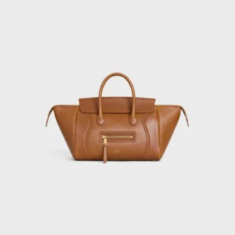 Petit Luggage en cuir d&rsquo;agneau souple et brillant