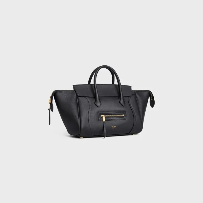 Petit Luggage en cuir de veau grainé