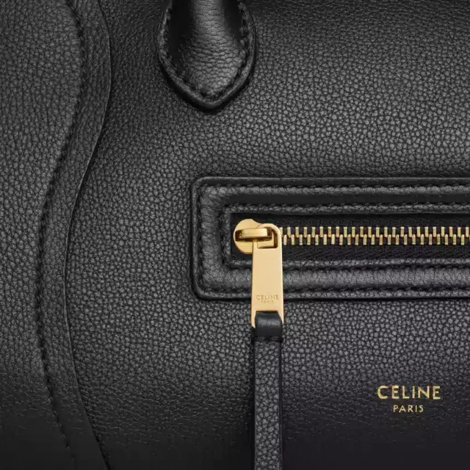 Petit Luggage en cuir de veau grainé