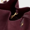 Petit modèle ambré en cuir de veau suédé et effet python Petit modèle ambré en cuir de veau suédé et effet python