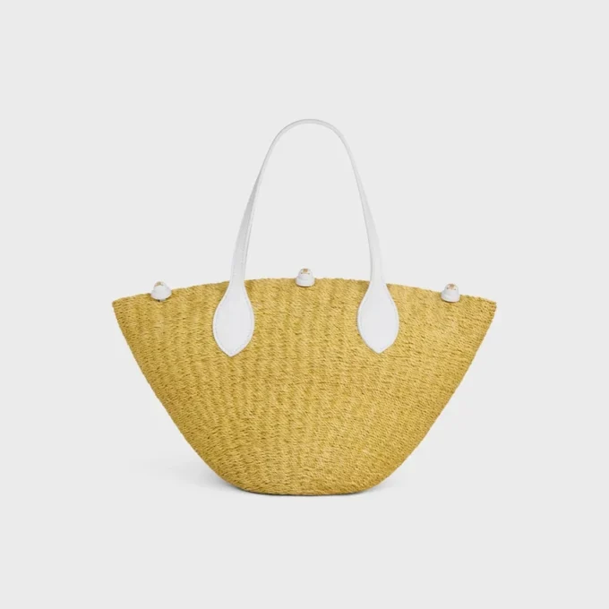Petit panier « Triomphe » en sisal et cuir de veau Petit panier « Triomphe » en sisal et cuir de veau