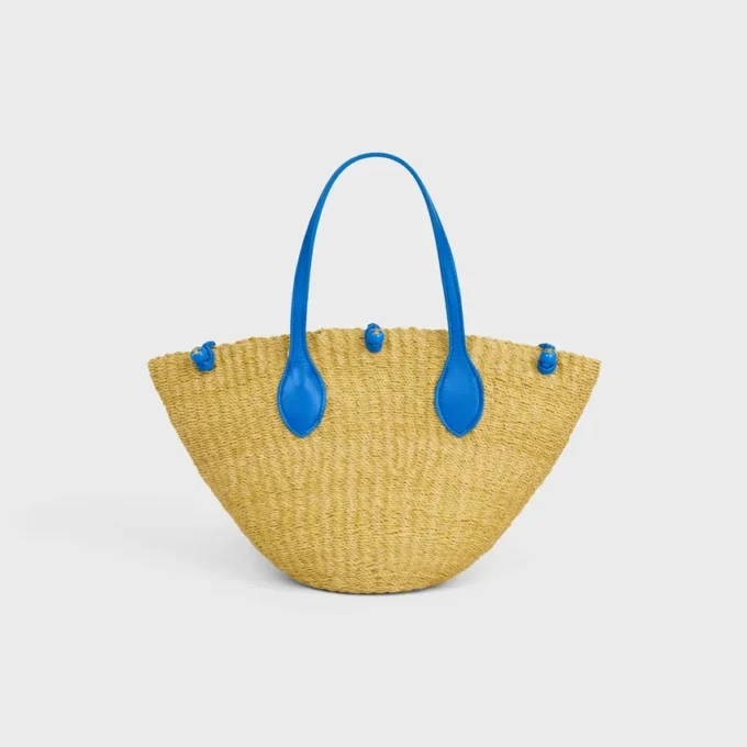 Petit panier « Triomphe » en sisal et cuir de veau