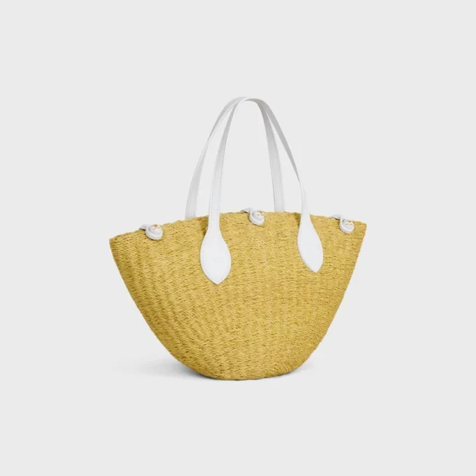 Petit panier « Triomphe » en sisal et cuir de veau Petit panier « Triomphe » en sisal et cuir de veau