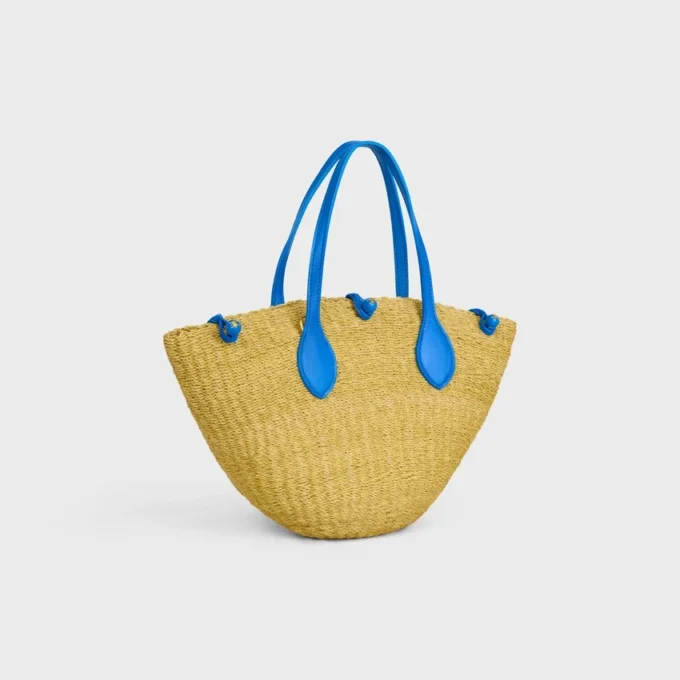 Petit panier « Triomphe » en sisal et cuir de veau