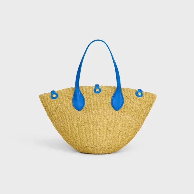 Petit panier « Triomphe » en sisal et cuir de veau