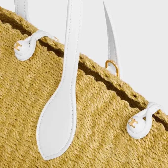 Petit panier « Triomphe » en sisal et cuir de veau Petit panier « Triomphe » en sisal et cuir de veau