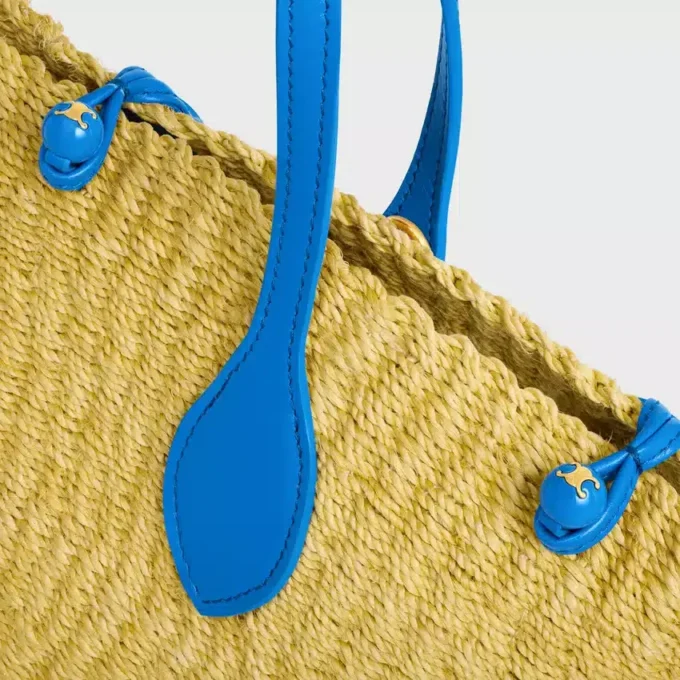 Petit panier « Triomphe » en sisal et cuir de veau