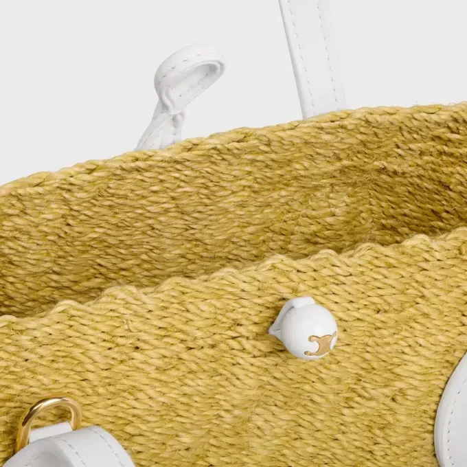 Petit panier « Triomphe » en sisal et cuir de veau Petit panier « Triomphe » en sisal et cuir de veau