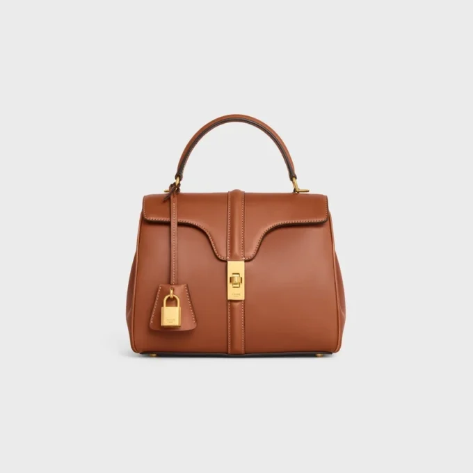 Petit sac 16 en cuir de veau naturel