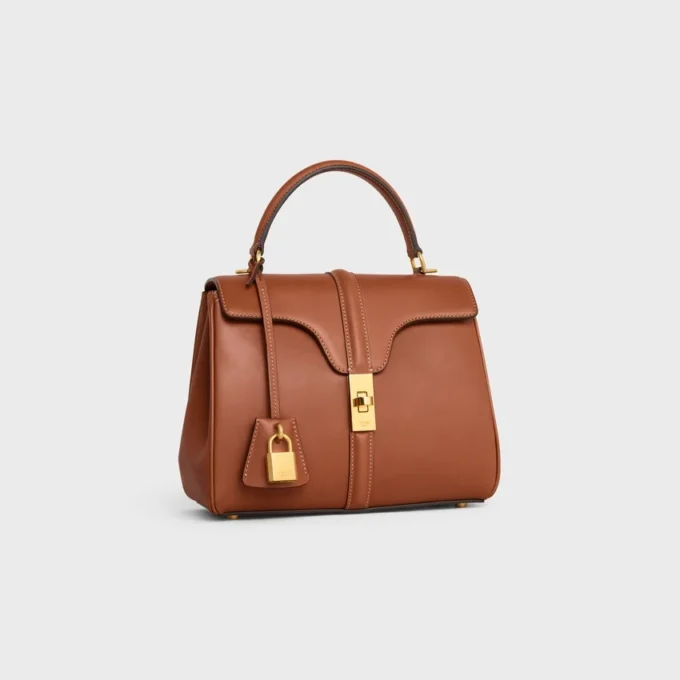 Petit sac 16 en cuir de veau naturel