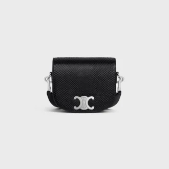 Petit sac Besace à bandoulière Triomphe en python