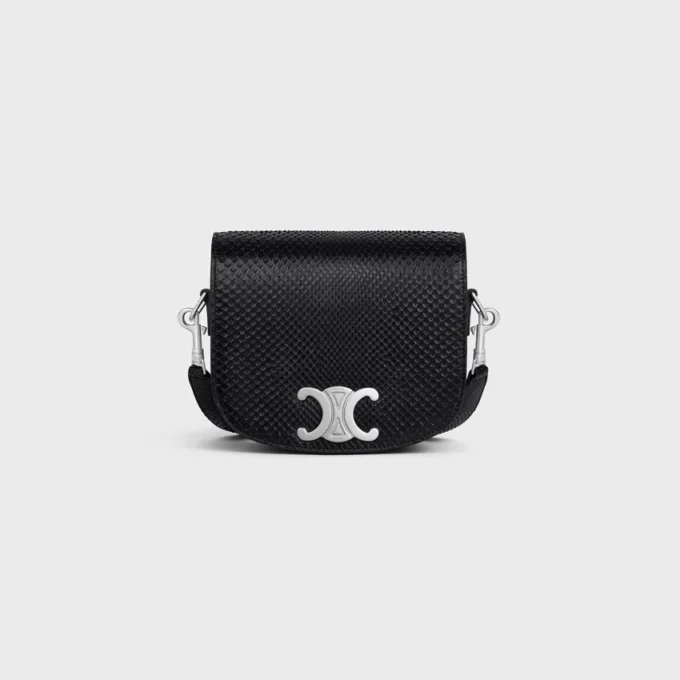 Petit sac Besace à bandoulière Triomphe en python Petit sac Besace à bandoulière Triomphe en python