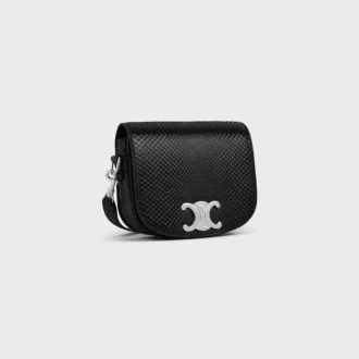 Petit sac Besace à bandoulière Triomphe en python