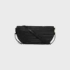 Petit sac demi-lune Soft Triomphe en raphia et cuir d’agneau Petit sac demi-lune Soft Triomphe en raphia et cuir d’agneau