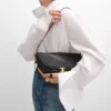 Petit sac Halfmoon Soft Triomphe en cuir d’agneau souple et brillant Petit sac Halfmoon Soft Triomphe en cuir d’agneau souple et brillant