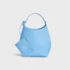 Petit sac hobo en cuir de veau souple et lisse