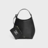 Petit sac hobo en cuir de veau souple et lisse