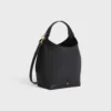 Petit sac hobo en cuir de veau souple et lisse