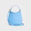 Petit sac hobo en cuir de veau souple et lisse