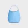 Petit sac hobo en cuir de veau souple et lisse