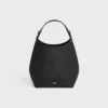 Petit sac hobo en cuir de veau souple et lisse