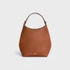 Petit sac hobo en cuir de veau souple et lisse