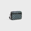 Petit sac messager en toile Triomphe Canvas rayée et cuir de veau