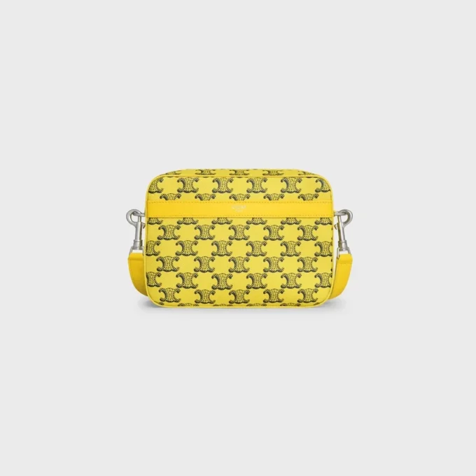 Petit sac messager en Triomphe Canvas et cuir de veau