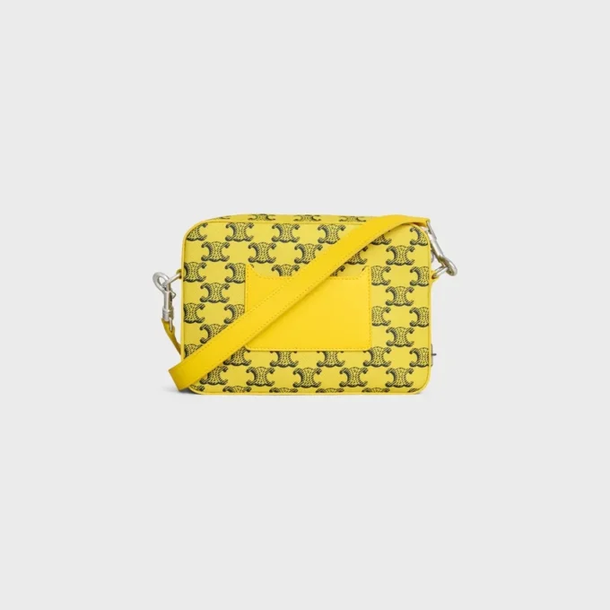Petit sac messager en Triomphe Canvas et cuir de veau