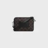 Petit sac messager en Triomphe Canvas et cuir de veau Petit sac messager en Triomphe Canvas et cuir de veau