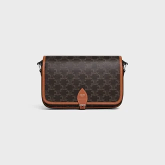 Petit sac messager Folco en Triomphe Canvas et cuir de veau