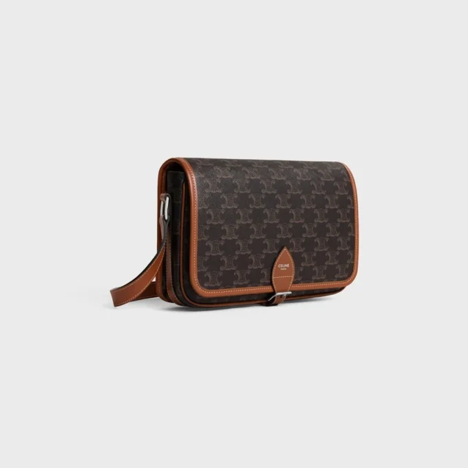 Petit sac messager Folco en Triomphe Canvas et cuir de veau Petit sac messager Folco en Triomphe Canvas et cuir de veau