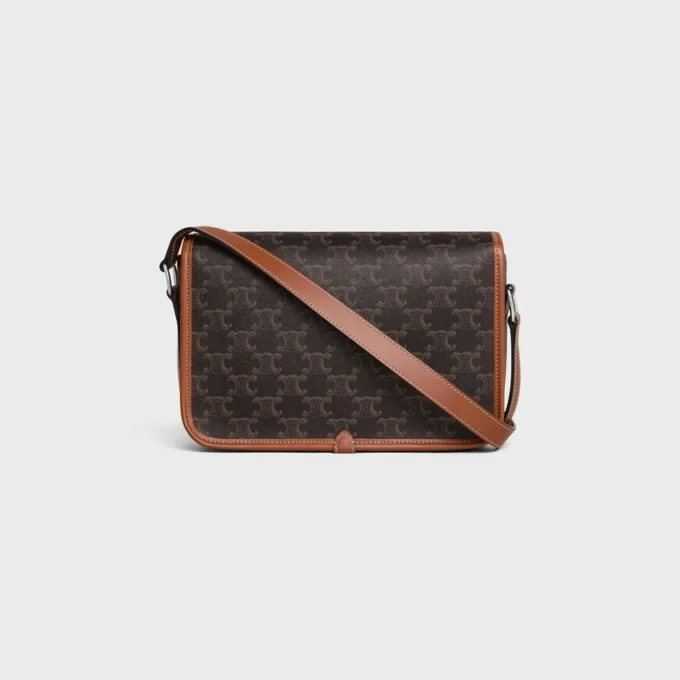 Petit sac messager Folco en Triomphe Canvas et cuir de veau Petit sac messager Folco en Triomphe Canvas et cuir de veau