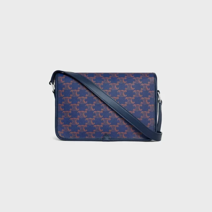 Petit sac messager Folco en Triomphe Canvas et cuir de veau