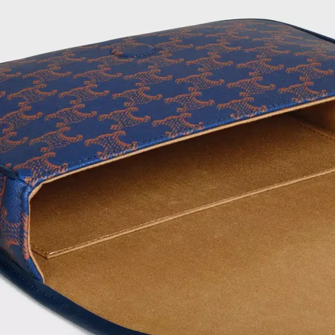 Petit sac messager Folco en Triomphe Canvas et cuir de veau