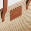 Petit sac Panier Classic de CELINE en raphia tressé et cuir de veau